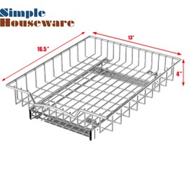 Simple Houseware Under Cabinet Pull Out Sliding Shelf Drawer Organizer, 13" W x 17" D