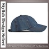 One Limitation CP416 Denim Patch, Simple, Cap, Brim, Casual, Men's,