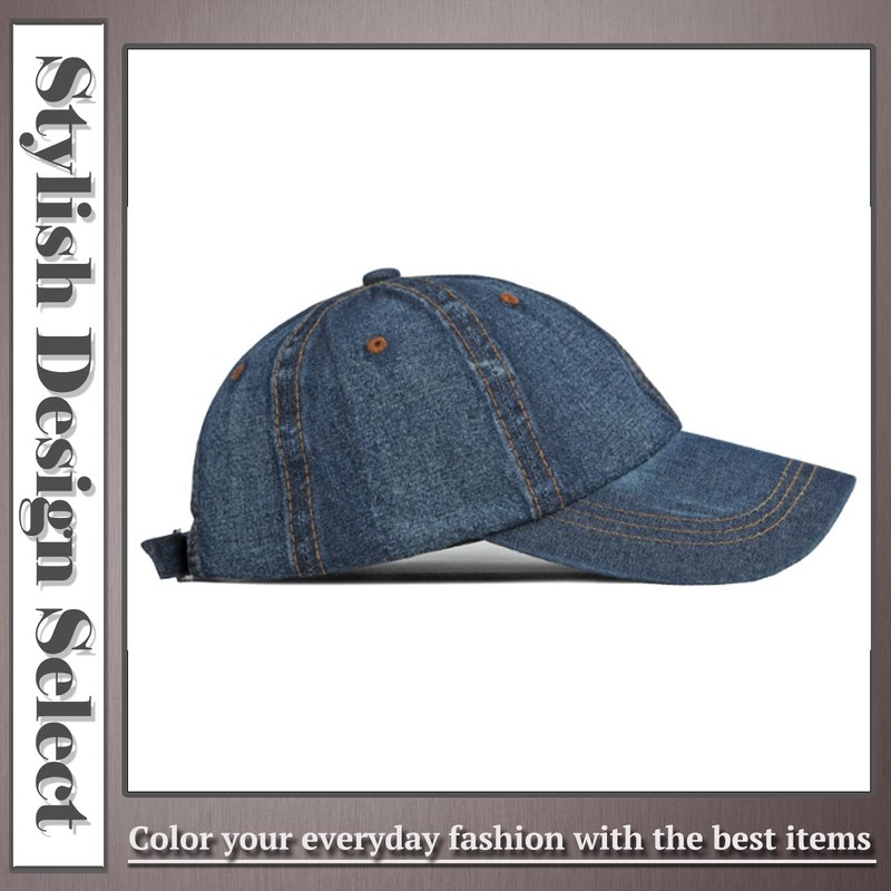 One Limitation CP416 Denim Patch, Simple, Cap, Brim, Casual, Men's,