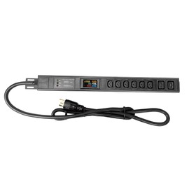 240V 30A L6-30P Multi-Metered PDU with Surge Protection, 7200W, (6) C13 & (2) C19 Outlets, LCD Display for Crypto Mining/Data Centers/IT Networking