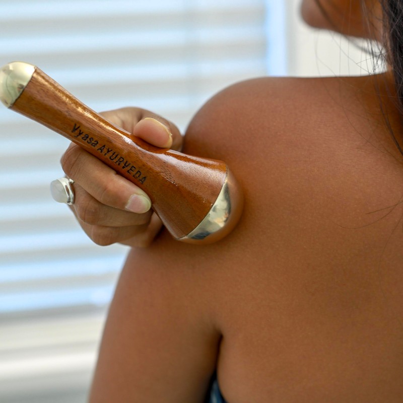 Vyasa Ayurveda Kansa Massage Wand 130 millimeter
