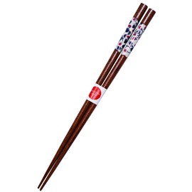 Ishida 13385-2 Ceramic Pattern, Wakasa, Painted Chopsticks, Japanese Style, Wild Strawberry, 9.1 inches (23 cm), Made in Japan