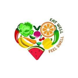 CafePress Eat Well Feel Swell Pot Holder with Unique Design 9"x9"