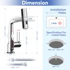SINGSUO Bathroom Sink Faucet 1 Hole with Temperature Display, Single