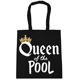 Hippowarehouse Queen of the Pool Swimming Tote Shopping Gym Beach Bag 42cm x38cm, 10 litres