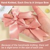 50Pcs Pink Bows, Pre-Tied 3.3 Inch Ribbon Bows for Gift
