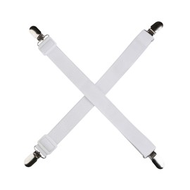 Voarge Pack of 8 adjustable bed sheet tensioners, sheet tensioners with metal clips, can be used for attaching bed sheets, ironing boards, sofas etc