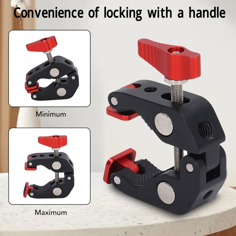 Super Clamp Red Crab Clamp Aluminium Alloy Silicone Cushion Drop