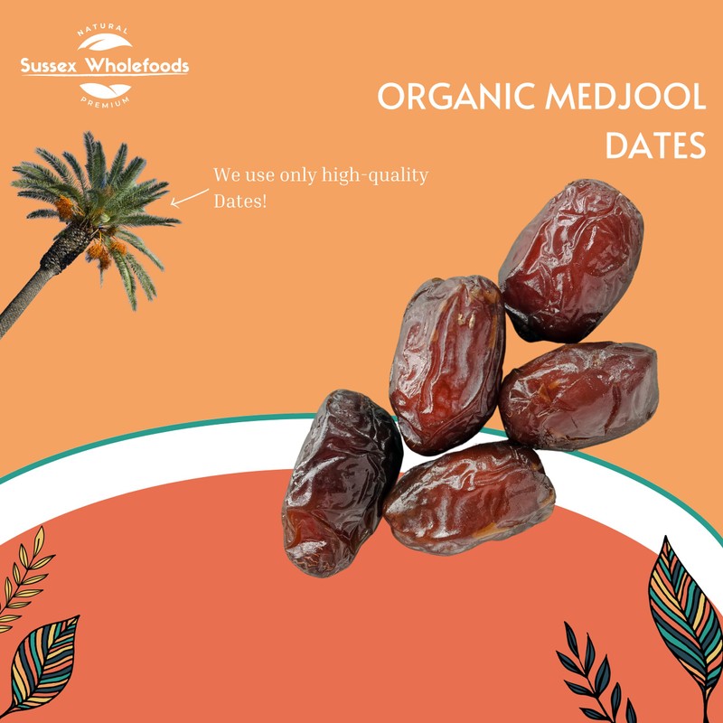 Sussex Wholefoods Organic Medjool Dates 250g - Premium Quality, Delicious,