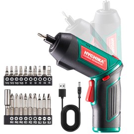 Electric Screwdriver, 6N·m and 2000mAh HYCHIKA 3.6V Cordless Screwdriver with 20 Accessories, Work Light, Charger and Magnetic Chuck