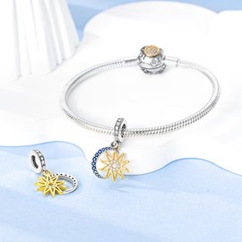 Hapour 925 Sterling Silver Charms for Bracelets Necklace Butterfly Charms European Jewelry Dangle Beads for Women Mom