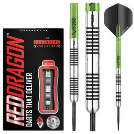 Red Dragon Featherlite 7: 18g - 80% Dardos de Acero con Plumas, eje de dardos, billetera & Red Dragon gratis naipe