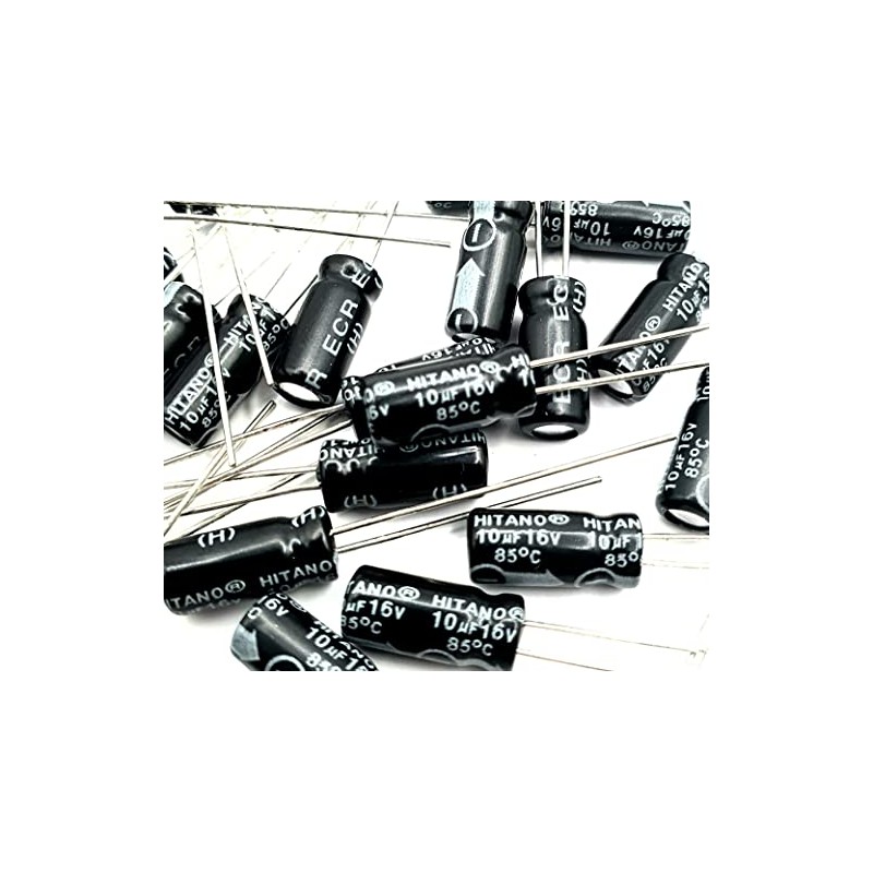 SNS 10uF 16V 85C Electrolytic Capacitor Hitano Pack of 4