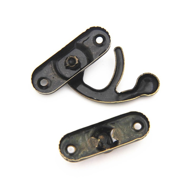 Antique Bronze Hasp, Antique Lock Padlock, Right Latch Hooks, Hasp