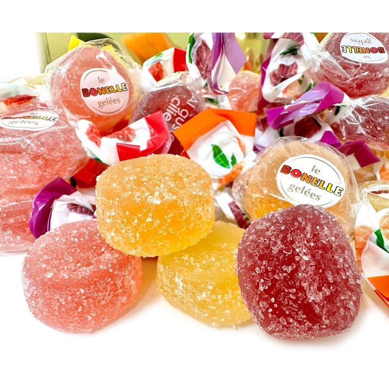SweetGourmet Le Bonelle Gelées Soft Fruit Jelly Candy, Strawberry Blackberry