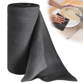 Microfibre Cleaning Cloth Roll, Pack of 50 Cleaning Cloths on Roll, Disposable Cleaning Cloths 30 x 30 cm Lint-Free Cleaning Cloth Roll Tear-Off Cleaning Cloths Non-Woven Fabrics Kitchen Towels for