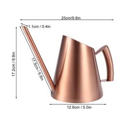 Succulent Long Spout Water Can Copper Watering for Indoor Plants Watering Can Pot Long Narrow Spout Indoor Bonsai Flower Bronze Colored Gardening Kettle Office Kids (M)