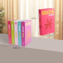 5pcs Decorative Books for Home, Entryways, Coffee Tables, Bookshelf, Office Spaces, and Photography Props (Preppy)