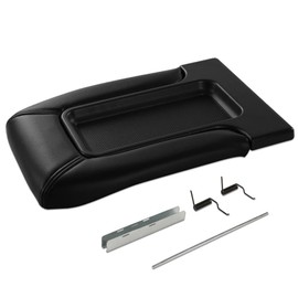 G-PLUS Center Console Lid Replacement Kit Compatible with GMC Sierra Yukon Chevy Silverado Avalanche Suburban Tahoe 1999-2007 Armrest Lid 19127364 19127365 19127366 (Black)