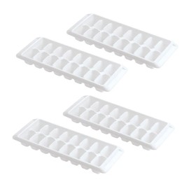 Kitch 4 Pack BPA Free Ice Cube Trays Made in the USA Flexible Durable Dishwasher Safe