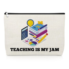Teacher Gifts for Women Makeup Bag Graduation Gift for Teacher Female Appreciation Week Birthday Thank You Cosmetic Bag Teaching Presents Christmas Thanksgiving Present for Mentor Tutor Travel Pouch