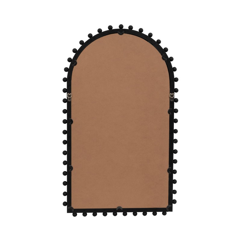 24x39 Beaded Arch Mirror, Black