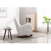 QQU Glider Rocker - Modern High Back Upholstered Rocking Chair