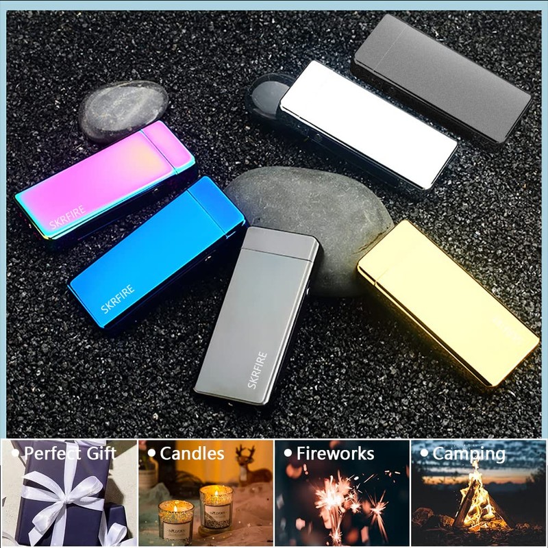 SKRFIRE Electric Lighters Candle Lighter Rechargeable USB Lighter Plasma Arc