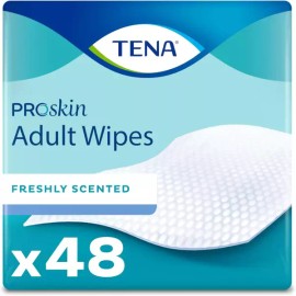 Tena ProSkin 테나 프로스킨 울트라 바디 물티슈 48개들이(1팩) 화이트 TENA Proskin Ultra Body Wipes 48 Count (1 Pack) White [48 Count (Pack of 1)]