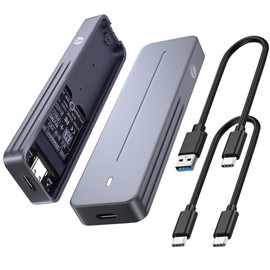 VCOM M.2 NVMe SATA SSD Enclosure, USB 3.1 10 Gbps M2 SSD Enclosure, 6Gbps SATA NGFF, Aluminium M2 SSD Adapter with Cooling Pad, Supports UASP & Trim, M&B Key/M Key in 2230/2242/2260/2280 SSD