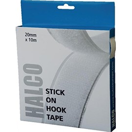 Halco 20 mm x 10 m Stick On Hook Roll - White (Pack of 1)