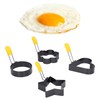 Fried Egg Rings Set with Folding Handle Silicone Brush Non