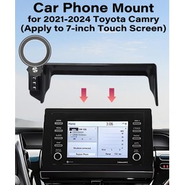 AbeeyGeomarn Car Phone Holder for 2021-2024 Toyota Camry Accessories Apply to 7 Inch Touch Screen Fixed Clip Magnetic Cell Phone Mount Hands-Free 360 Degree Rotation