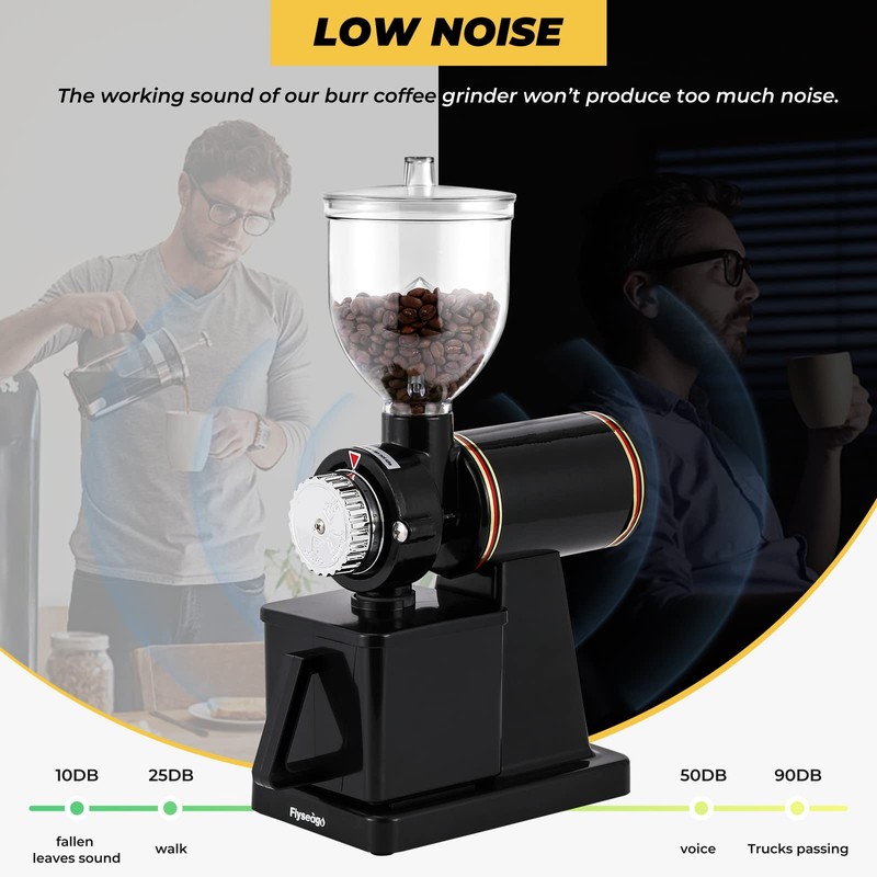 Flyseago Burr Coffee Grinder Electric Espresso Grinder Commercial & Homeuse