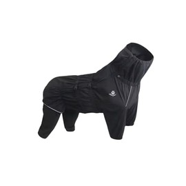 Dogs Waterproof Jacket, Lightweight Waterproof Jacket Reflective Safety Dog Raincoat Windproof Snow-proof Dog Vest for Small Medium Large Dogs (Black, S)