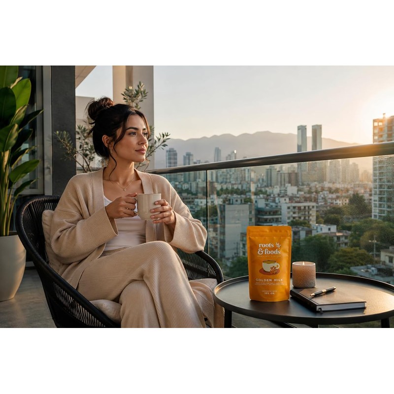 Golden Milk Leche Dorada Orgánica en Polvo — 80 Tazas,