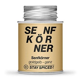 STAY SPICED ! GANZ Mustard Seeds Gold Yellow I Premium Quality I Make Your Own Mustard I Tinplate Tin 170 ml