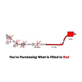 Exhaust Muffler Pipe Fits 2006-2008 Hyundai Sonata 2.4L