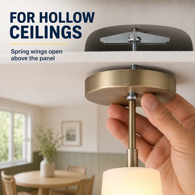 Heavy-Duty Toggle Bolt & Wing Nut Kit for Hollow Walls,