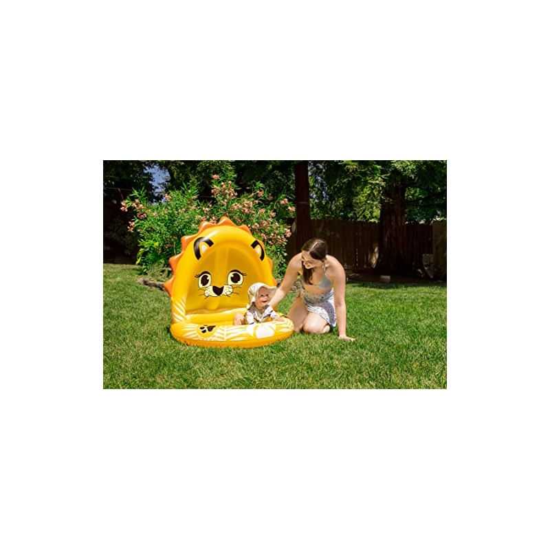 Poolmaster - Piscina Inflable para niños con sombrilla, león bebé