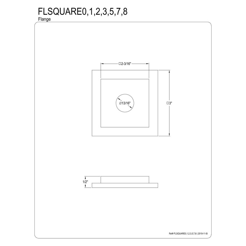 Kingston Brass FLSQUARE8 Magellan Heavy Duty Square Solid Cast Brass