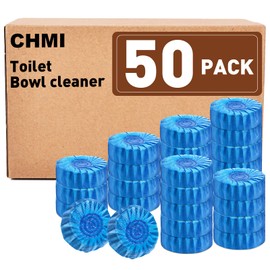 CHMI 50 Pack Toilet Bowl Cleaner Tablets, Long-lasting Bathroom Toilet Tank Cleaner.(Blue)