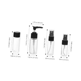 BIUDECO Travel Bottles Kit 6pcs Cosmetics Dispensing Bottles Set Refillable Plastic Travel Supplies Lotion Dispenser Pump