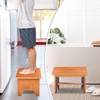 Wooden Step Stool for Adults,9.1''High One Step Stool for High