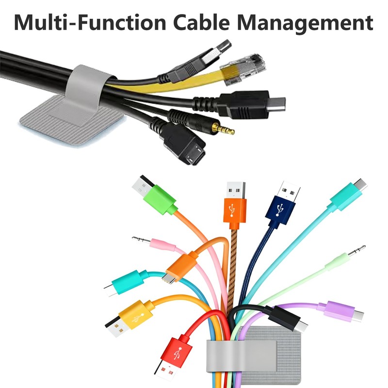 Desk Cable Management, Wire Organizers for Cords - Upgrade 48