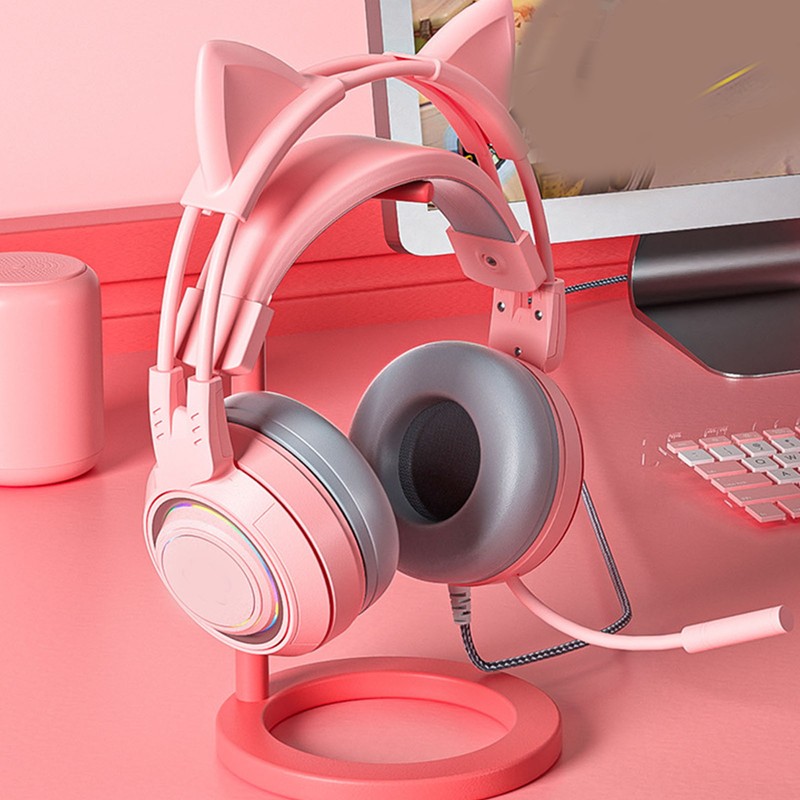 Cat Ear Headphones with Noise Reduction Mic for Girls All