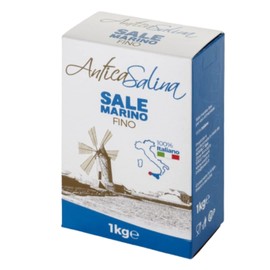 Sea Salt Fine | Antica Salina from Trapani, Sicily | All Natural, Gourmet, Unbleached, Kosher | 2.2lb (1kg) | Pack of 4