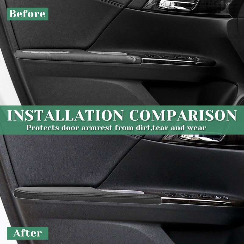 VKGUG 4PCS Door Panel Armrest Cover Replacement Compatible with Honda