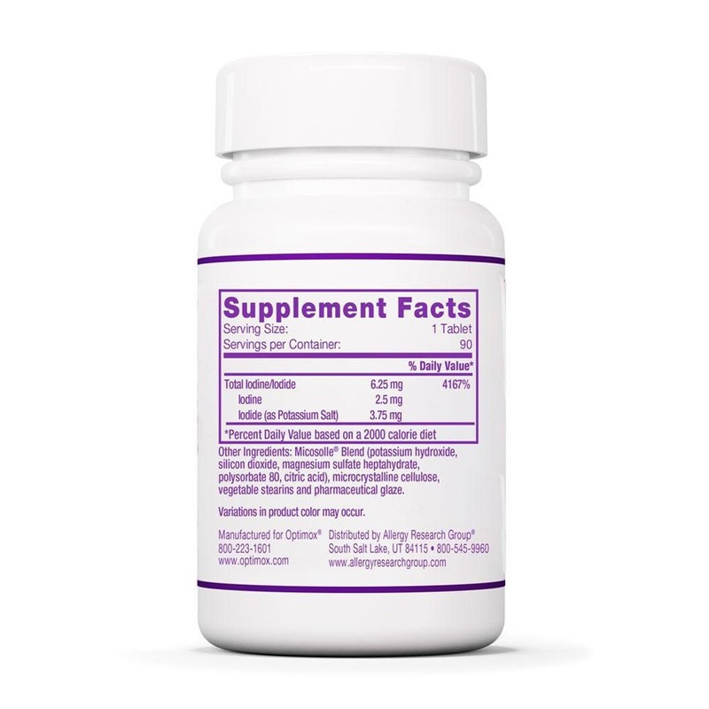 Iodoral 6.25 mg 90 tablets Optimox exp 5/2027