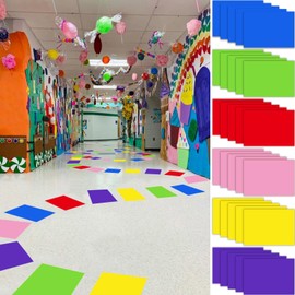 30 Pcs Colorful PVC Floor Stickers, Candy Land Themed Floor Decals, Princess Candy Land Runway Hallway Rug for Classroom Pathway Birthday Party Decorations(11.7 x 8.3 Inch)